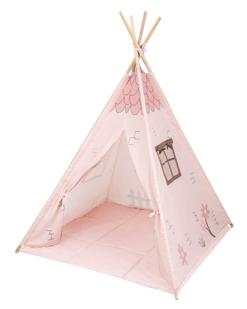 KIKKA BOO DRVENI ŠATOR SA PROSTIRKOM PINK HOUSE