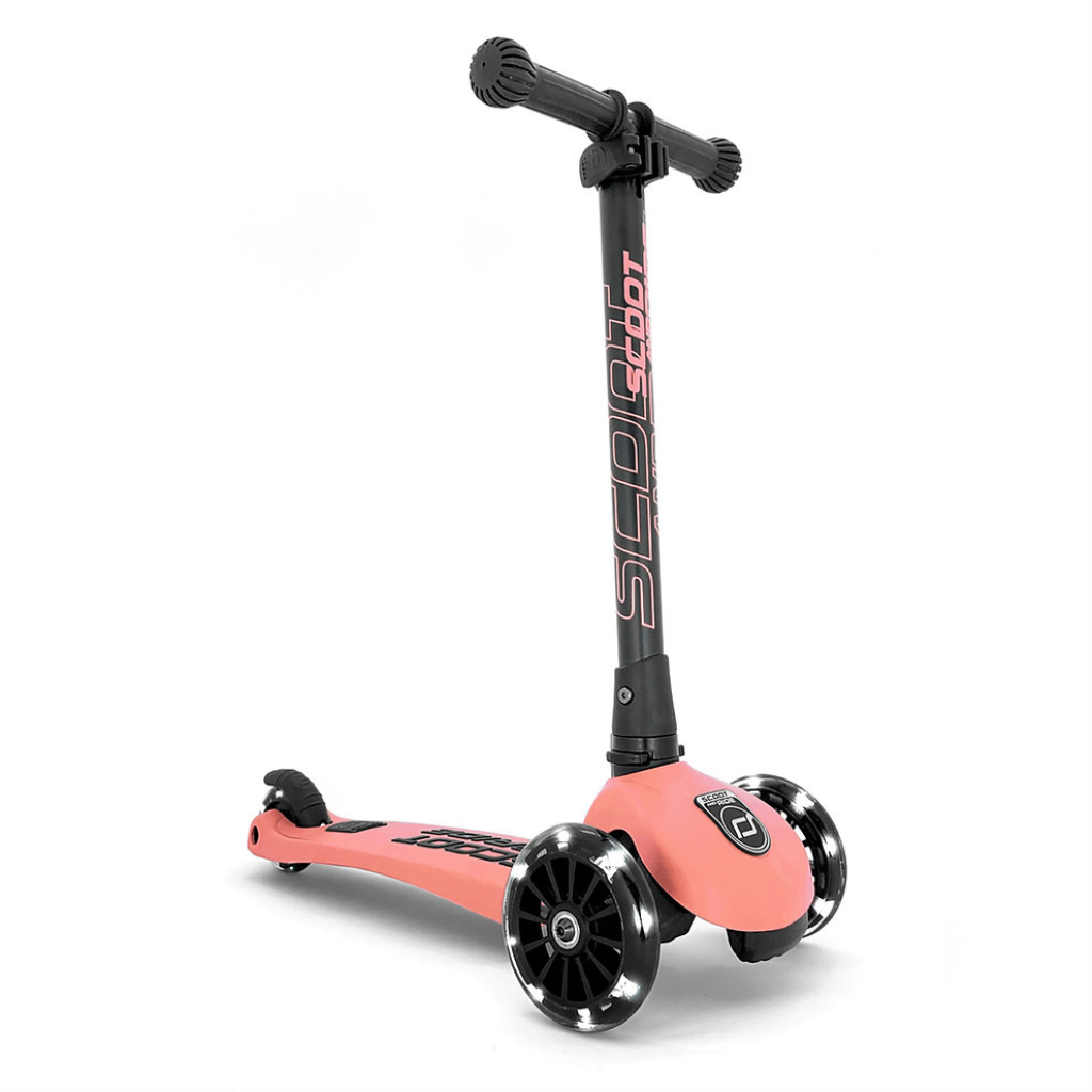 SCOOT AND RIDE HIGHWAYKICK 3 LED ROMOBIL, PEACH