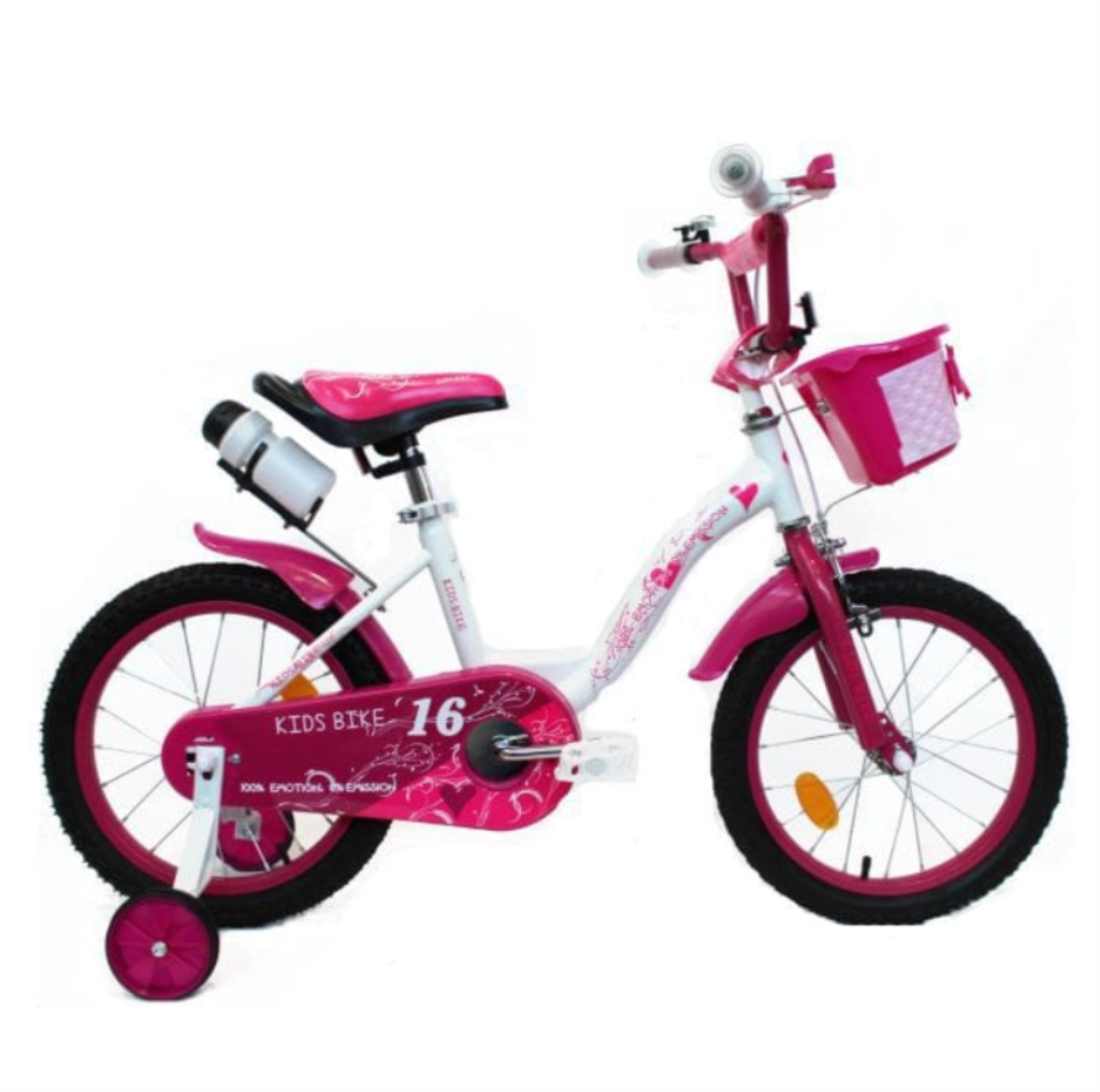 BICIKL 16 GIRL,RUŽIČASTO BIJELA M.