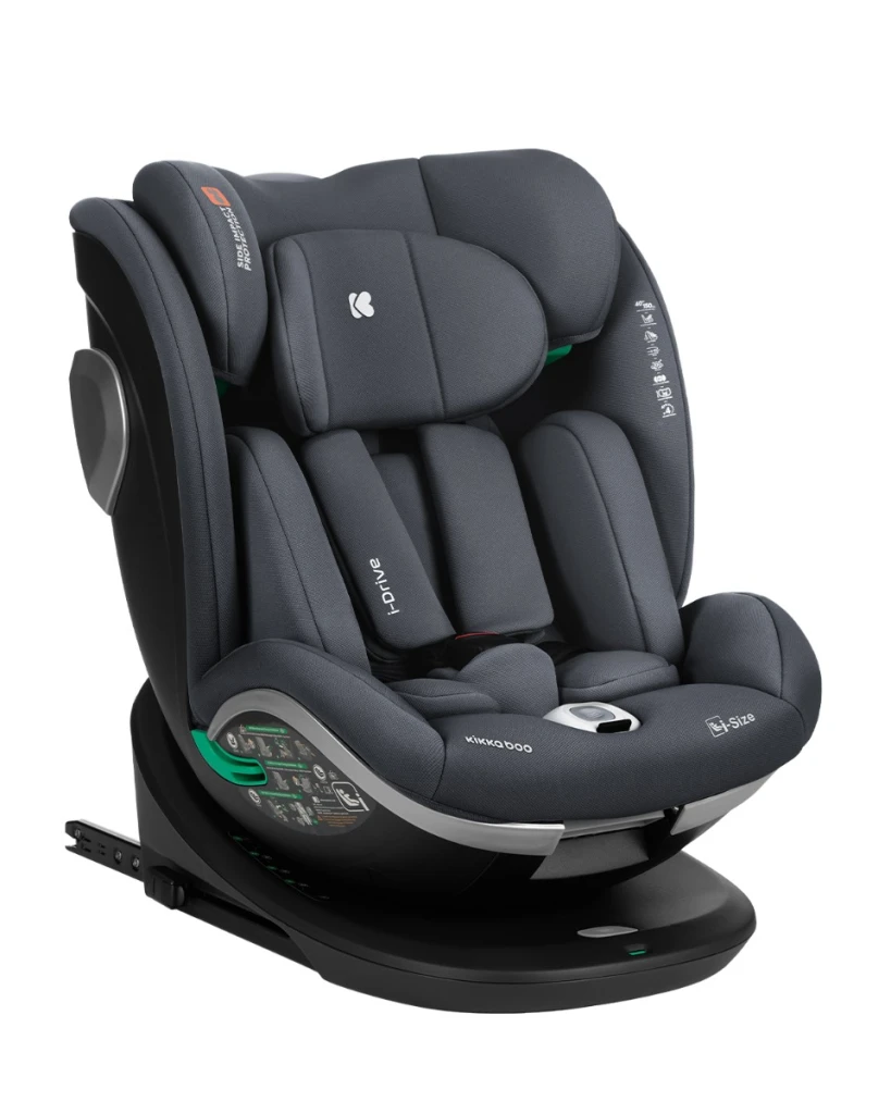 KIKKA BOO AUTOSJEDALICA 40-150CM I-DRIVE I-SIZE,DARK GREY