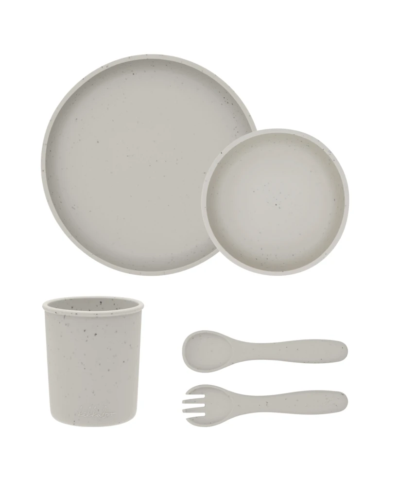 KIKKA BOO SET ZA HRANJENJE PLATINUM 5KOM,SILIKONSKI SAND