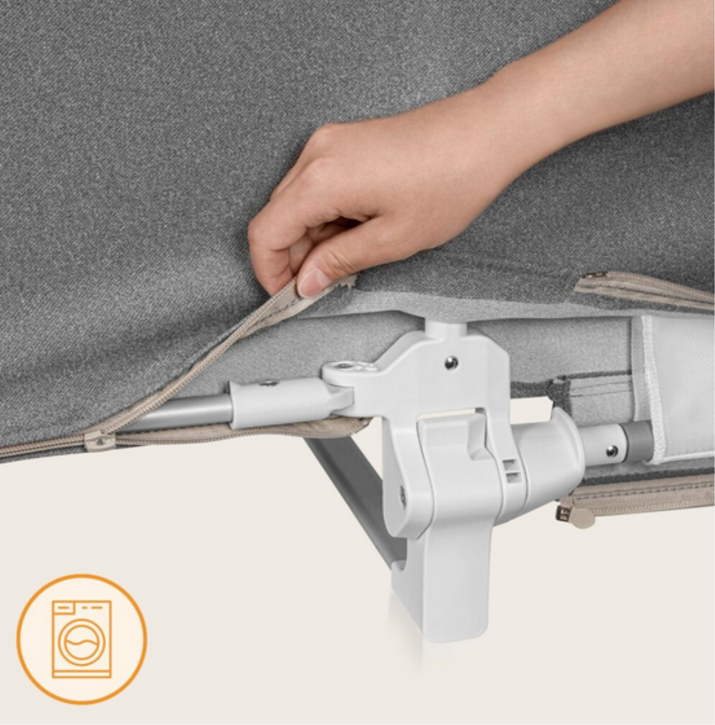 LIONELO LORA ZAŠTITNA OGRADA ZA KREVET SIVA 105X45CM