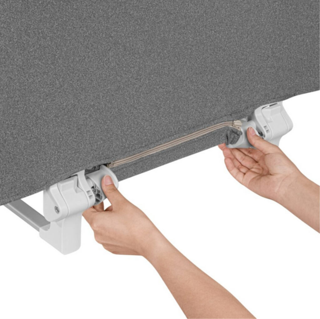 LIONELO LORA ZAŠTITNA OGRADA ZA KREVET SIVA 105X45CM