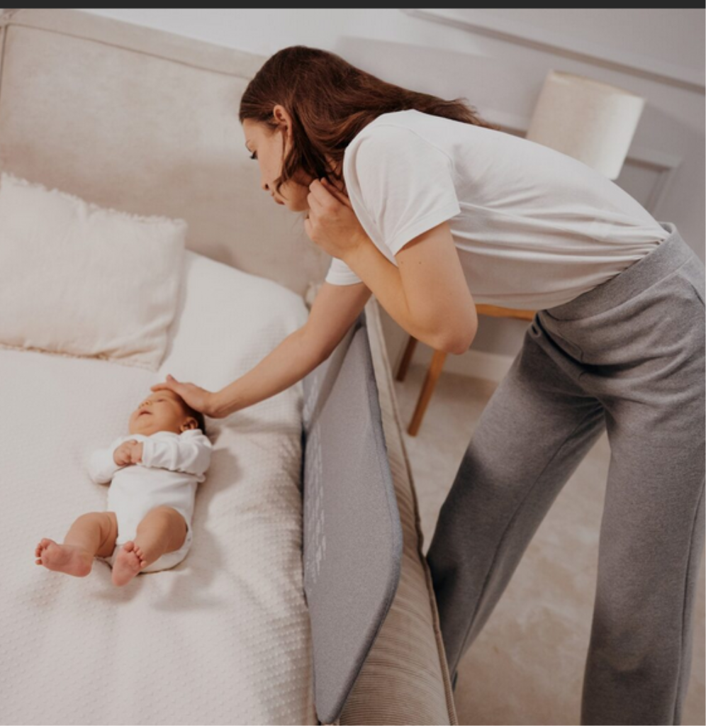 LIONELO LORA ZAŠTITNA OGRADA ZA KREVET SIVA 105X45CM