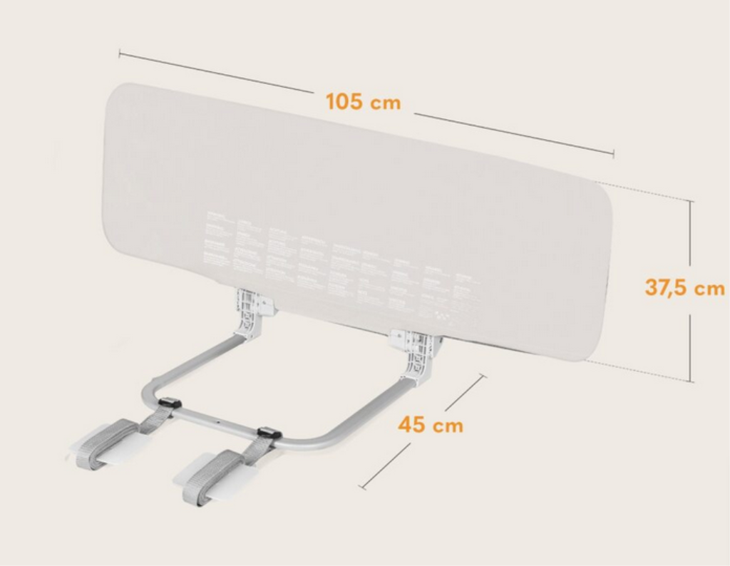 LIONELO LORA ZASTITNA OGRADA ZA KREVET BEŽ 105X45CM