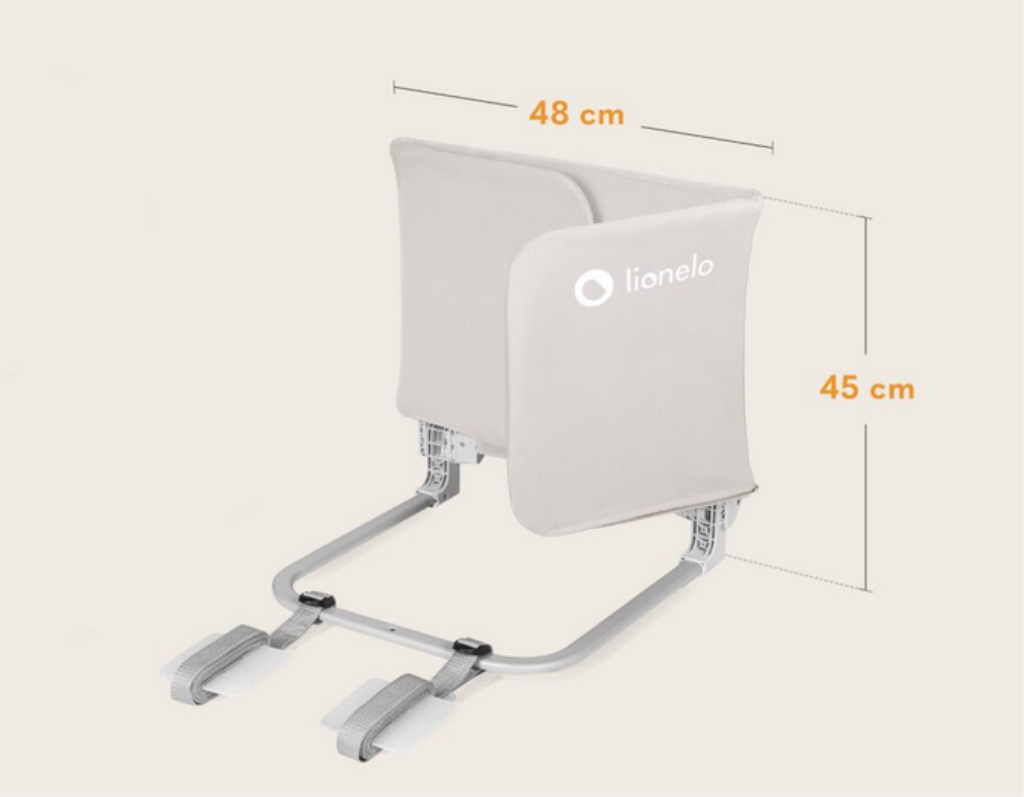 LIONELO LORA ZASTITNA OGRADA ZA KREVET BEŽ 105X45CM