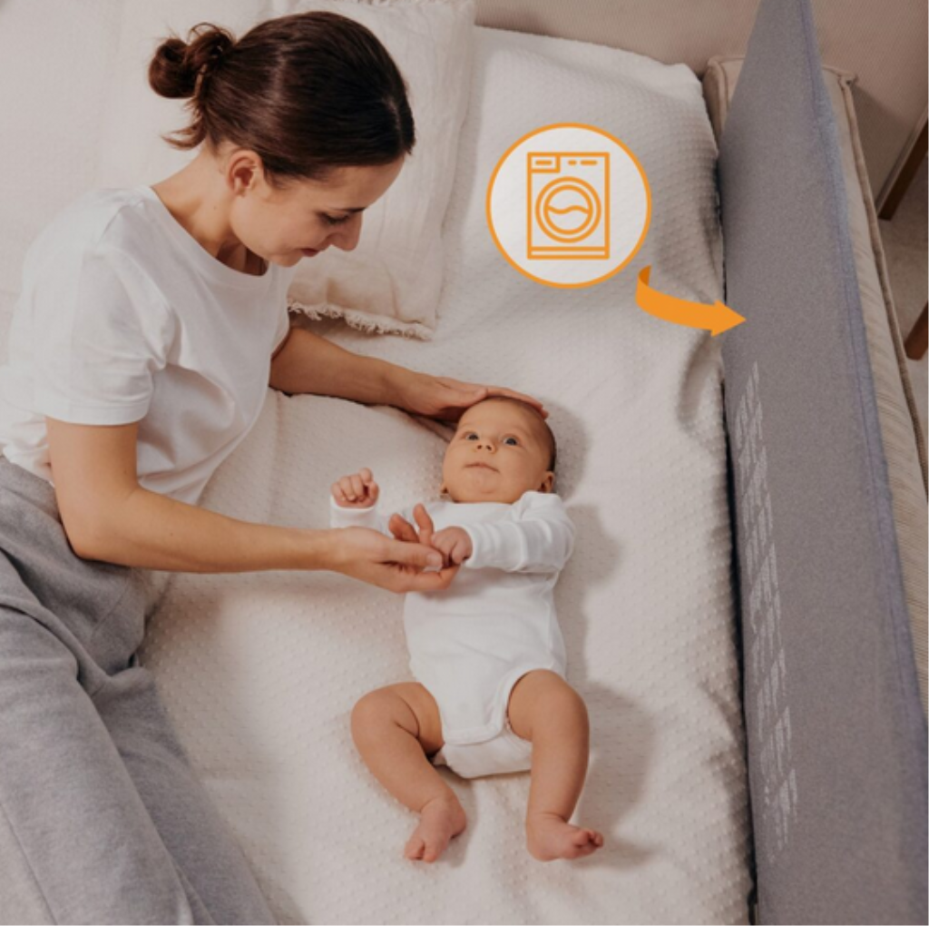 LIONELO LORA XL ZASTITNA OGRADA ZA KREVET 150X45CM BEIGE SAND