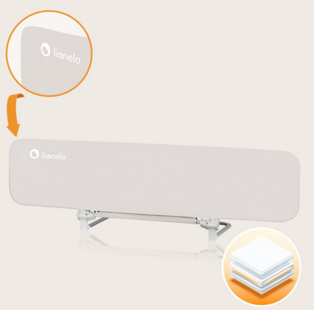 LIONELO LORA XL ZASTITNA OGRADA ZA KREVET 150X45CM BEIGE SAND