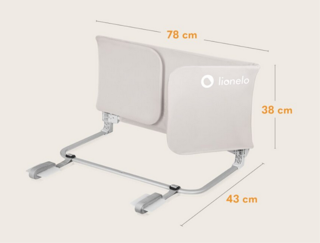 LIONELO LORA XL ZASTITNA OGRADA ZA KREVET 150X45CM BEIGE SAND