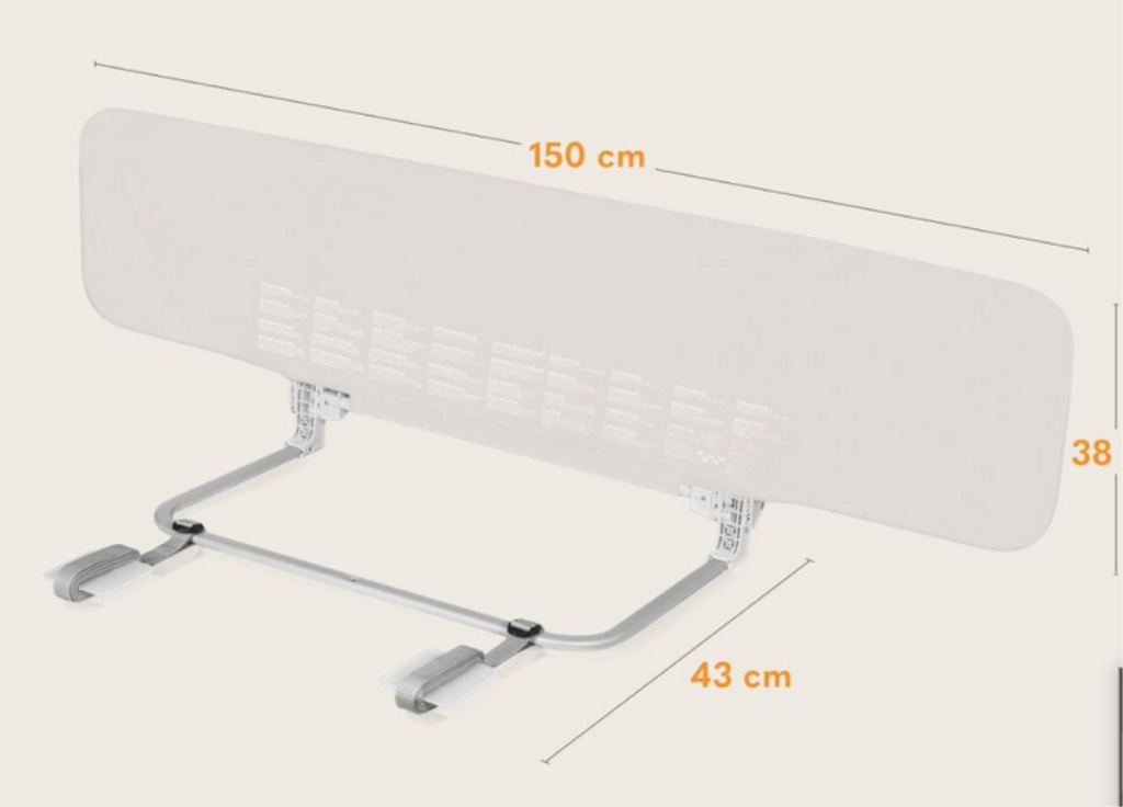 LIONELO LORA XL ZASTITNA OGRADA ZA KREVET 150X45CM BEIGE SAND