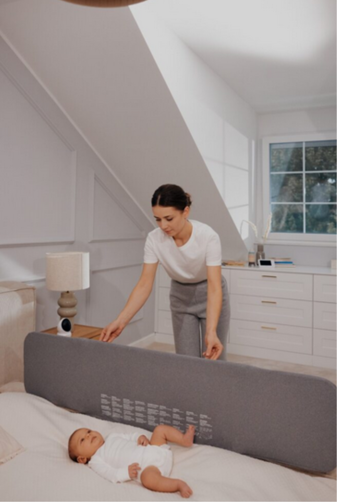 LIONELO LORA XL ZASTITNA OGRADA ZA KREVET 150X45CM BEIGE SAND