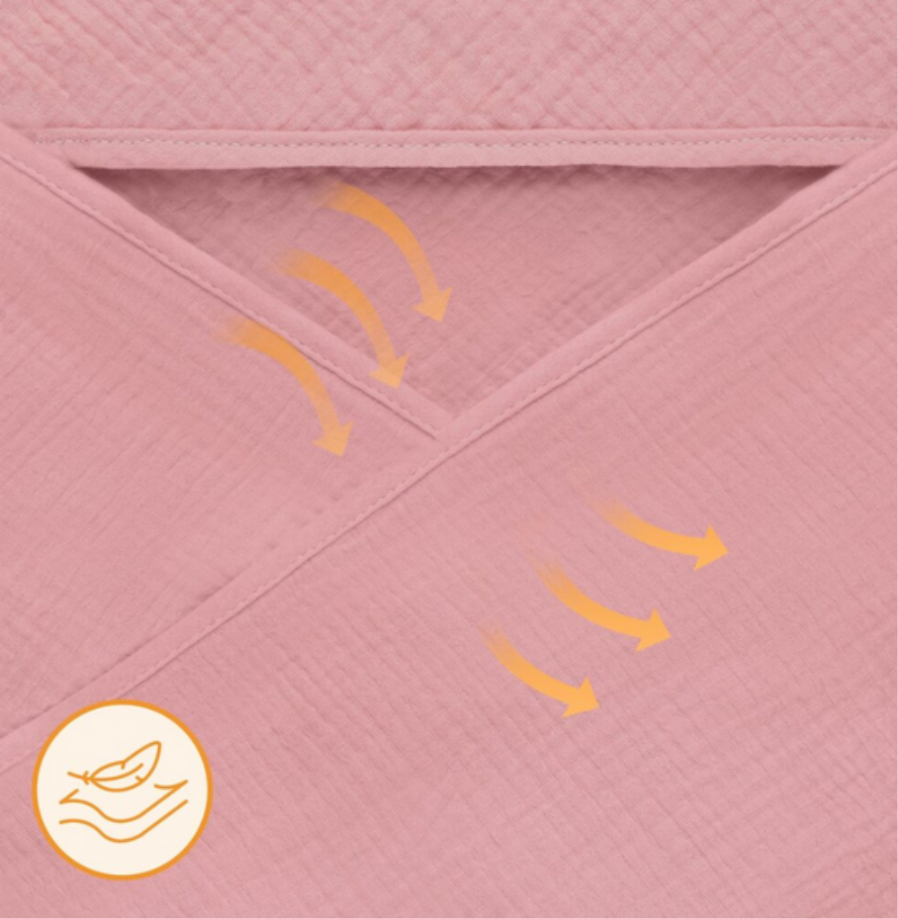 LIONELO RUČNIK OD MUSLINA S KAPULJAČOM ROZI