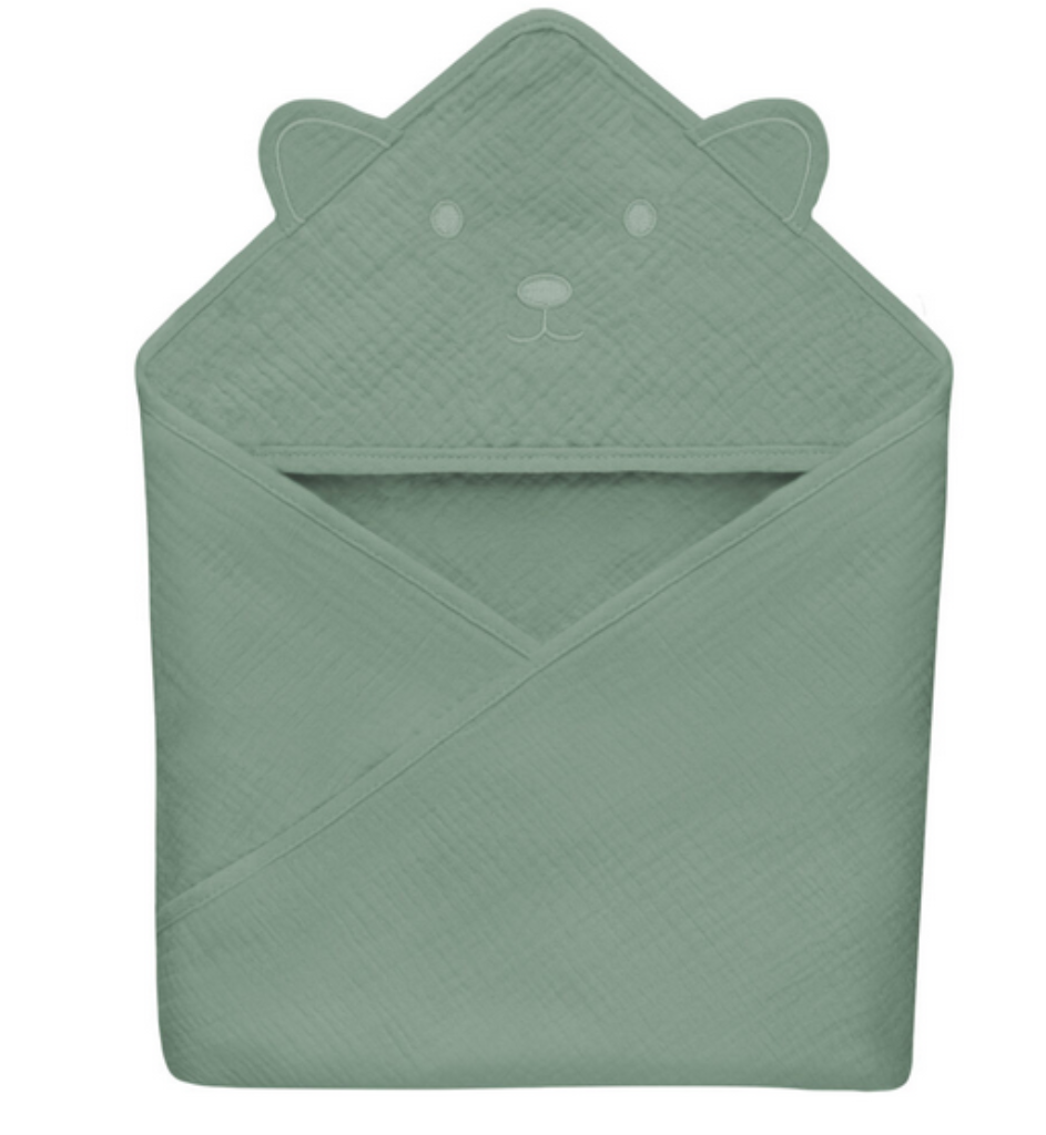 LIONELO RUČNIK OD MUSLINA S KAPULJAČOM GREEN FOREST