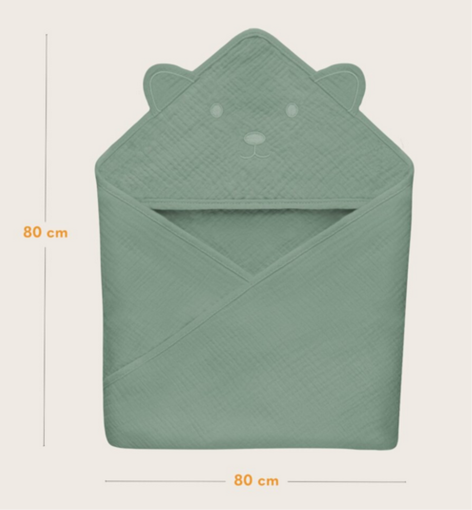 LIONELO RUČNIK OD MUSLINA S KAPULJAČOM GREEN FOREST