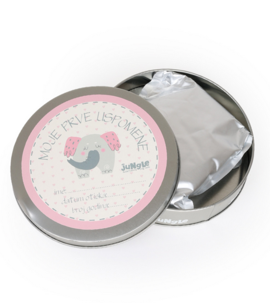 BEBI SET/PRVI OTISAK ROZI SLON FOR.