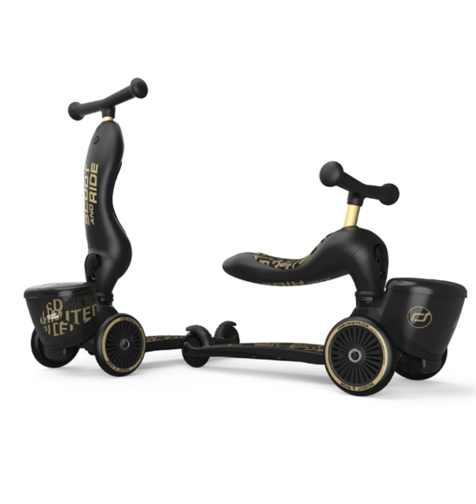 SCOOT AND RIDE HIGHWAYKICK 1 LIFESTYLE ROMOBIL, BLACK-GOLD
