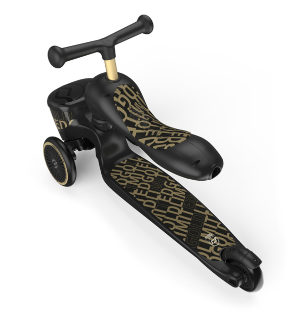 SCOOT AND RIDE HIGHWAYKICK 1 LIFESTYLE ROMOBIL, BLACK-GOLD