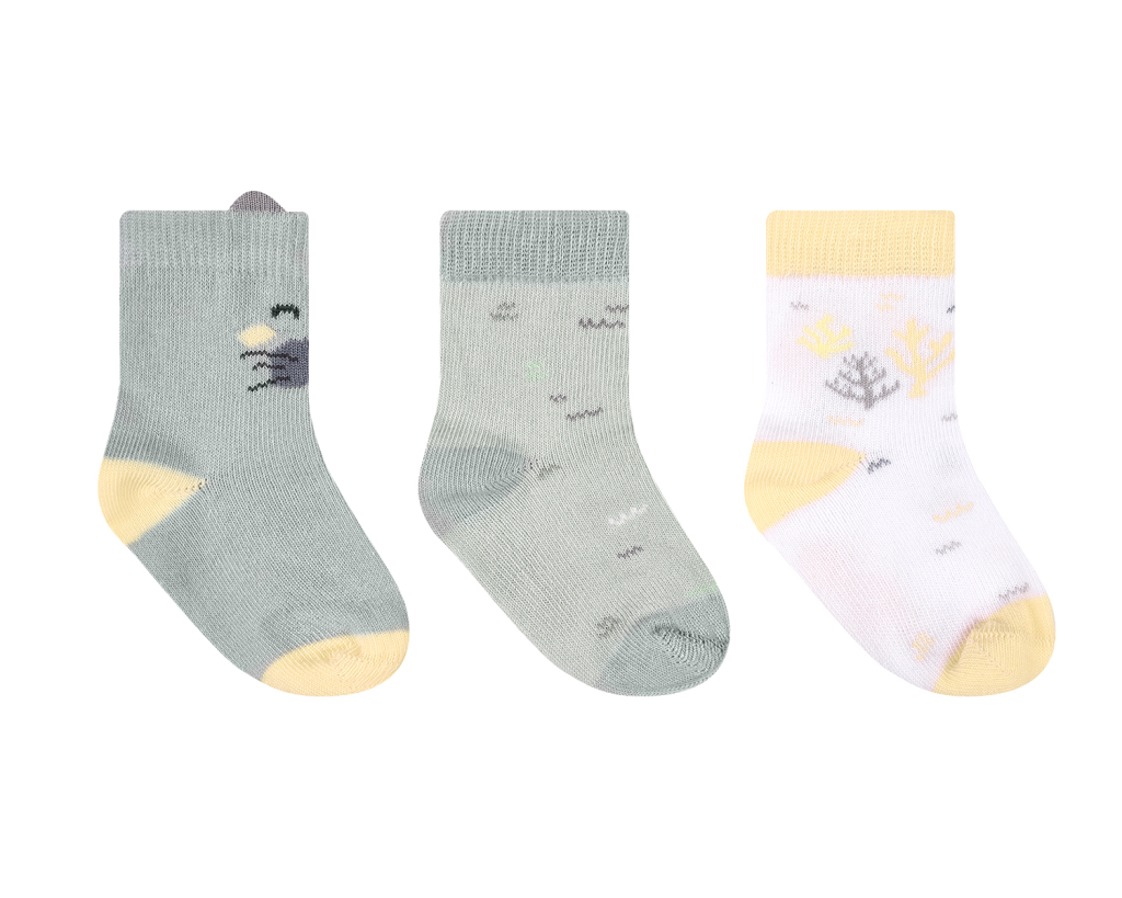 KIKKA BOO DJEČJE ČARAPE 3D SA UŠIMA SEALLY ME 0-6M