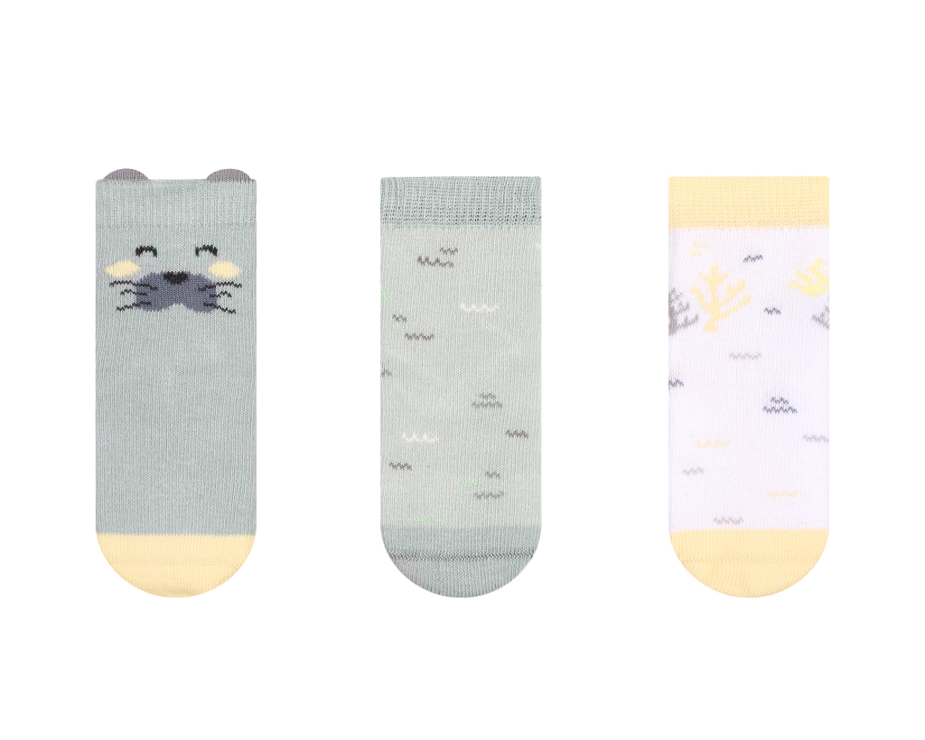 KIKKA BOO DJEČJE ČARAPE 3D SA UŠIMA SEALLY ME 0-6M