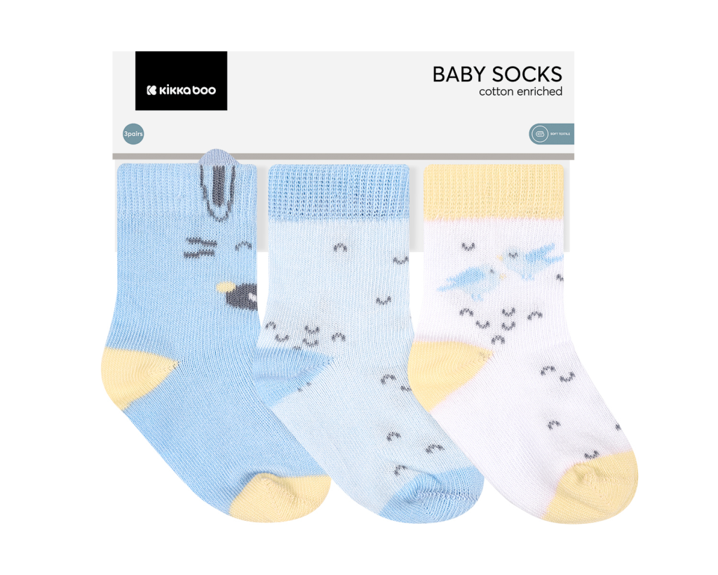 KIKKA BOO DJEČJE ČARAPE 3D SA UŠIMA STRIPY FRIENDS 0-6M