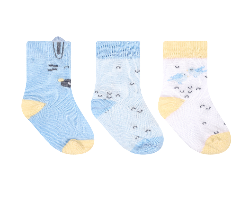 KIKKA BOO DJEČJE ČARAPE 3D SA UŠIMA STRIPY FRIENDS 0-6M