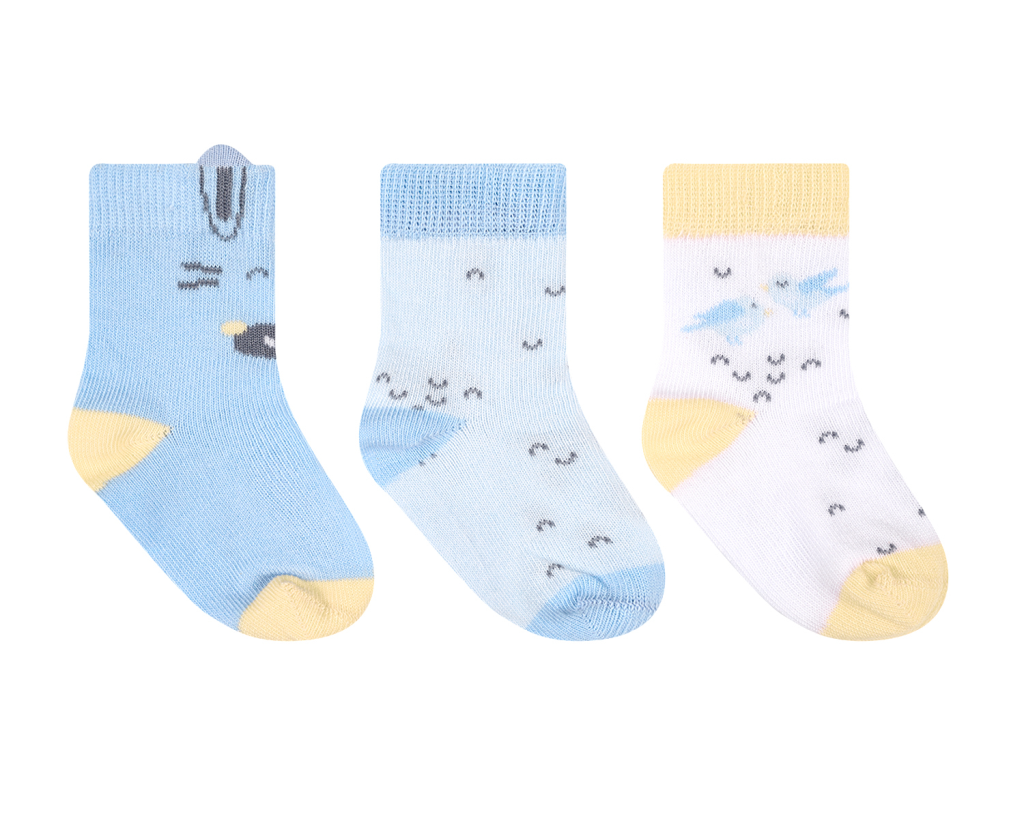 KIKKA BOO DJEČJE ČARAPE 3D SA UŠIMA STRIPY FRIENDS 6-12M