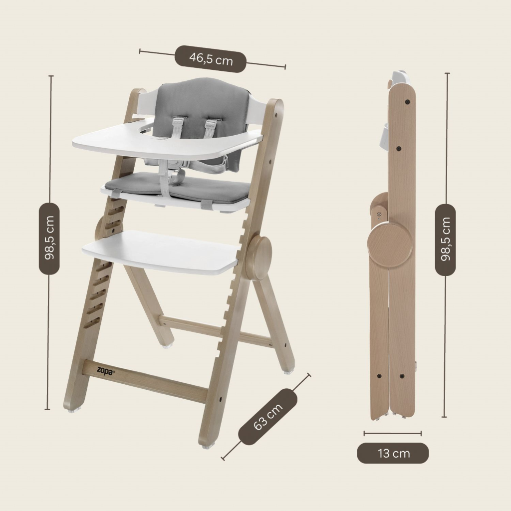 ZOPA DRVENA DJEČJA STOLICA CLIPP&CLAPP BLACK