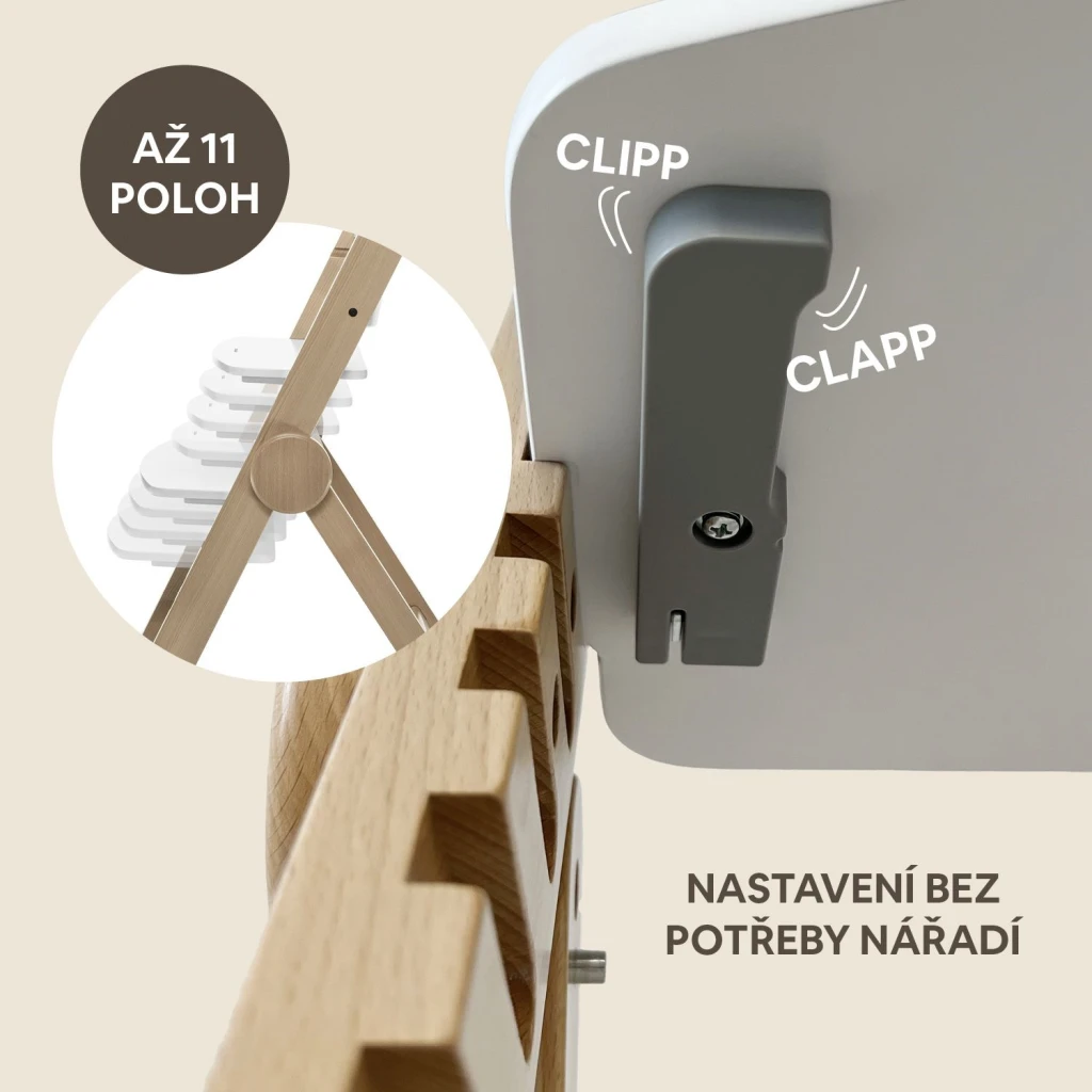 ZOPA DRVENA DJEČJA STOLICA CLIPP&CLAPP BLACK