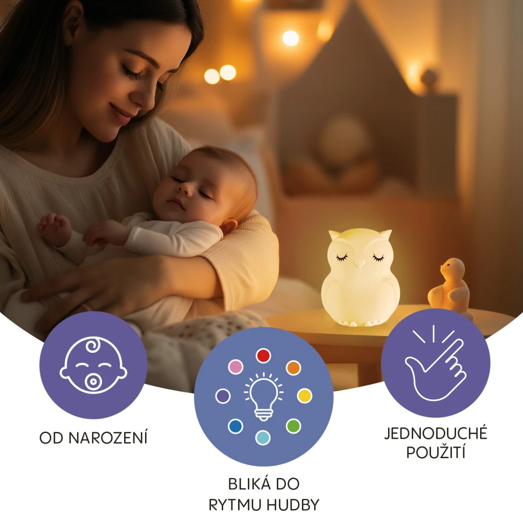 ZOPA SILIKONSKA LD LAMPA S GLAZBOM,VEL.L,OWL