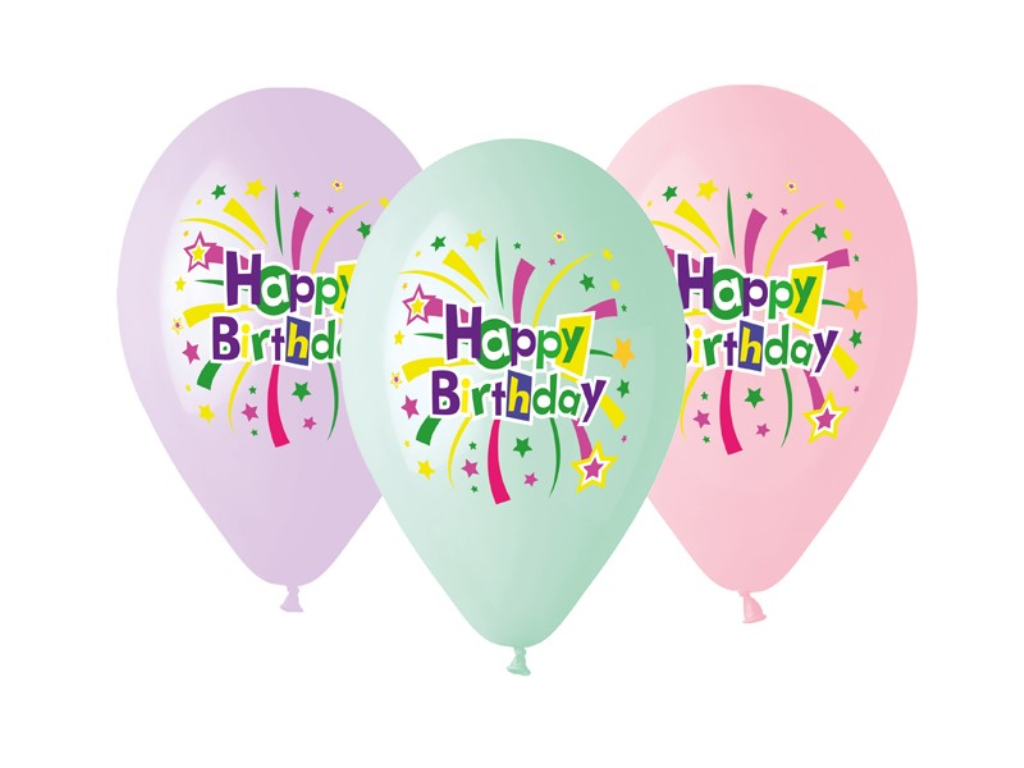 BALON HELIJ HAPPY BIRTHDAY 33CM