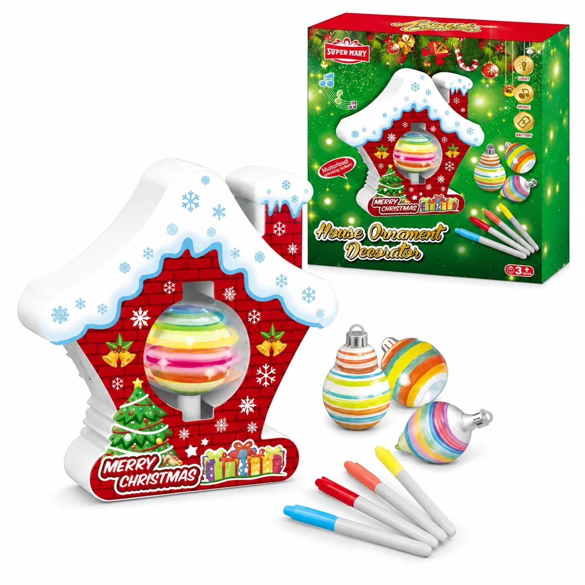 FUNTOY BOŽIĆNA IGRAČKA ZA BOJANJE KUGLICA