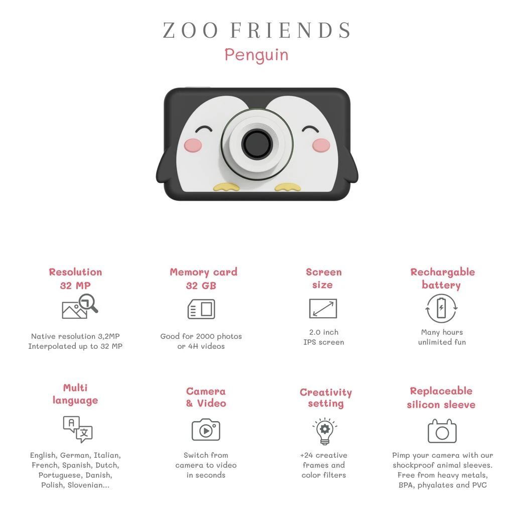 THE ZOOFAMILY FOTOAPARAT PINGVIN