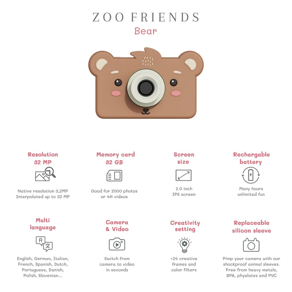 THE ZOOFAMILY FOTOAPARAT MEDO