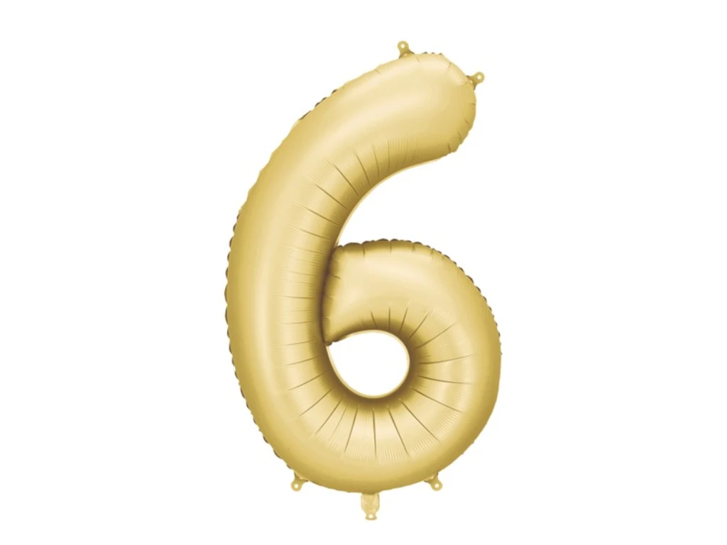 FOLIJSKI BALON MAT ZLATNO 86CM,BR.6 TŠ.