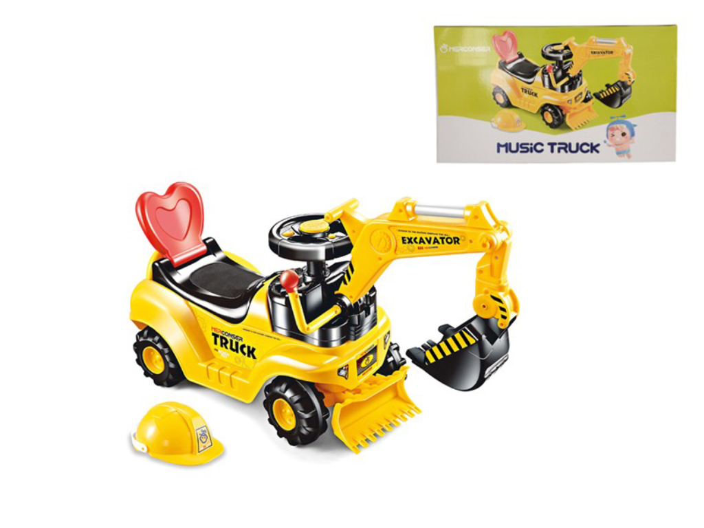 FUNTOY IGRAČKA GURALICA BAGER S GLAZBOM