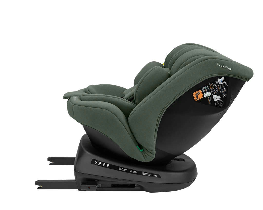 KIKKA BOO AUTOSJEDALICA 40-150CM I-DEFEND I-SIZE ARMY GREEN