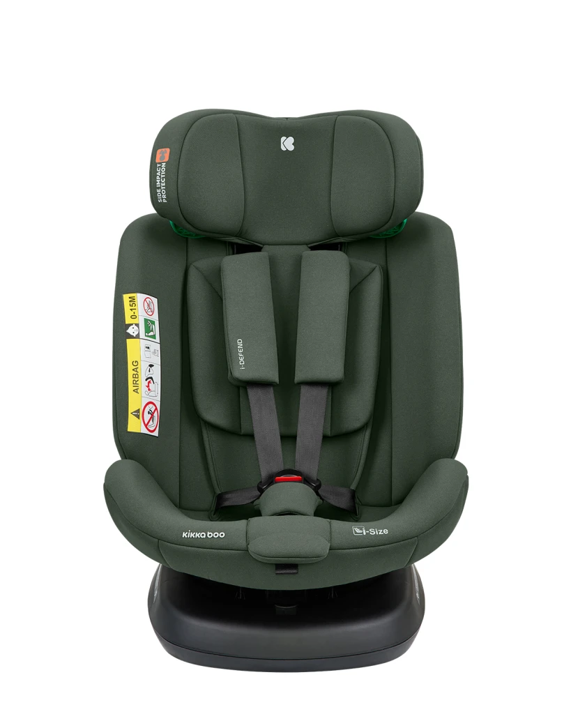 KIKKA BOO AUTOSJEDALICA 40-150CM I-DEFEND I-SIZE ARMY GREEN