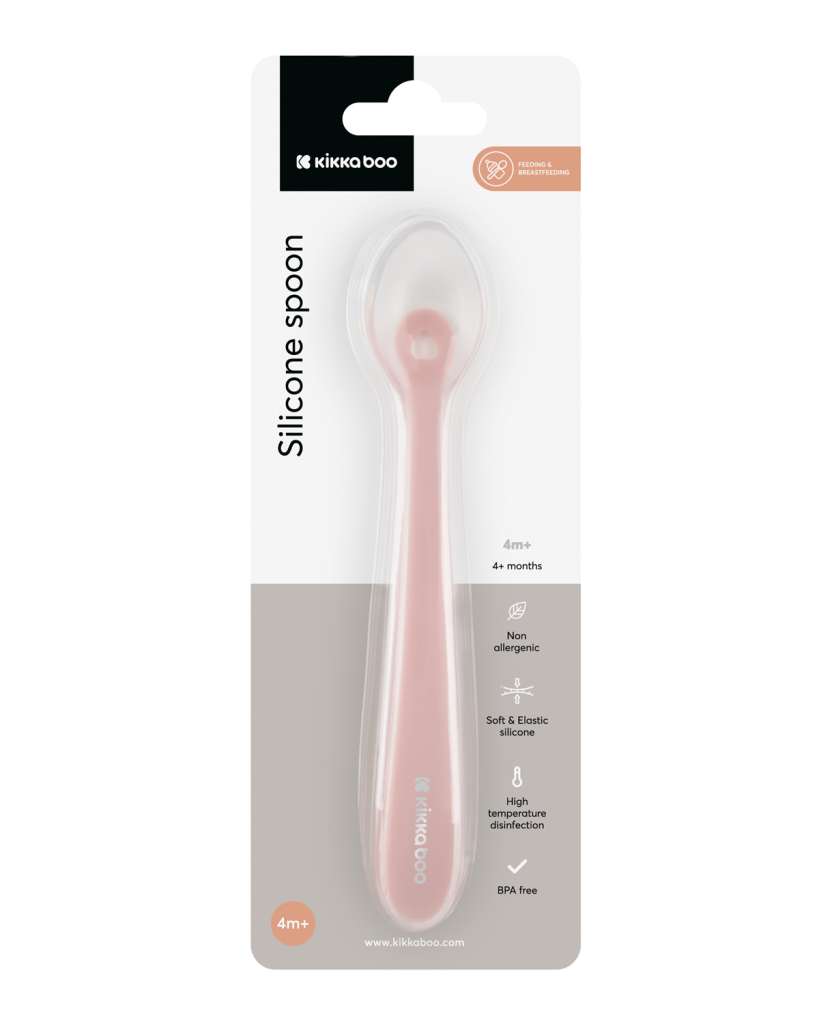KIKKA BOO SILIKONSKA ŽLICA, BLUSH