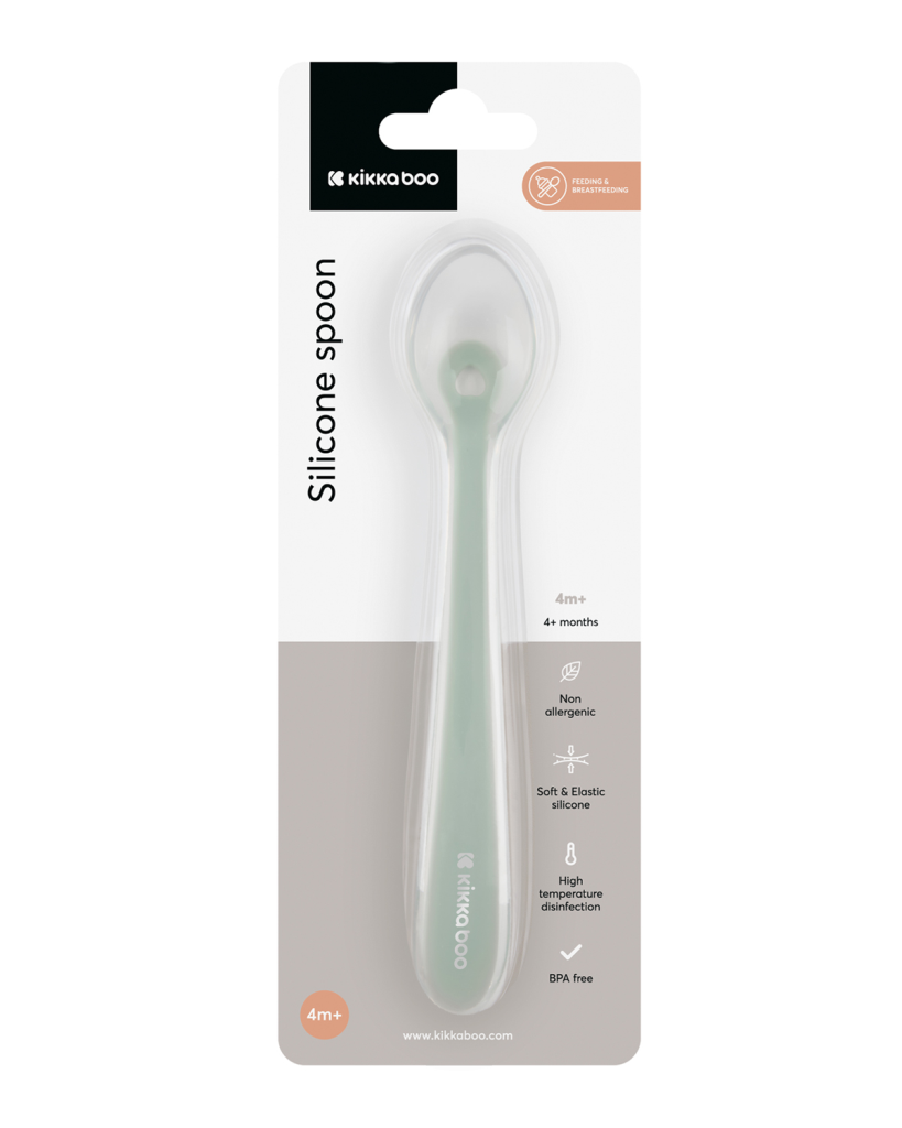 KIKKA BOO SILIKONSKA ŽLICA, SAGE