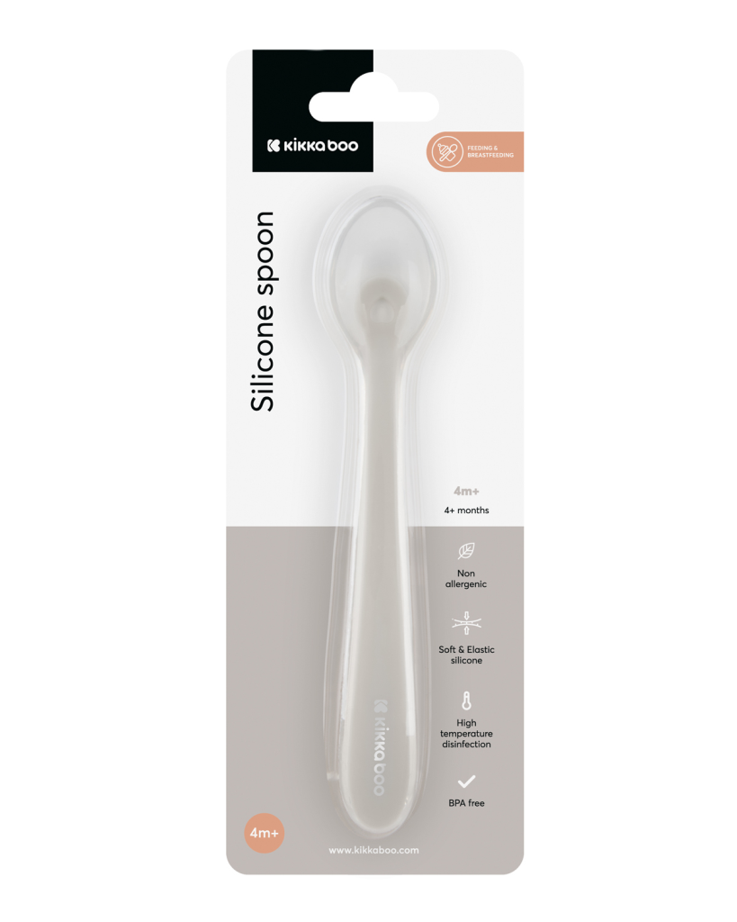 KIKKA BOO SILIKONSKA ŽLICA, SAND