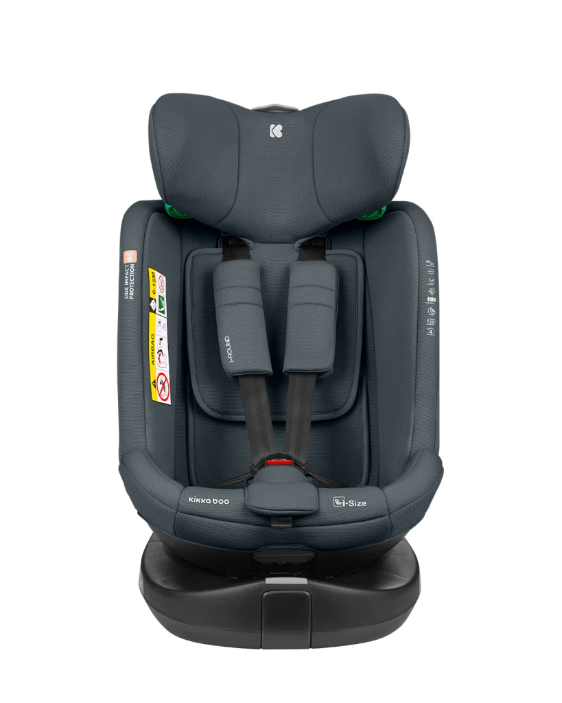 KIKKA BOO AUTOSJEDALICA I-ROUND,I-SIZE,40-150CM,DARK GREY