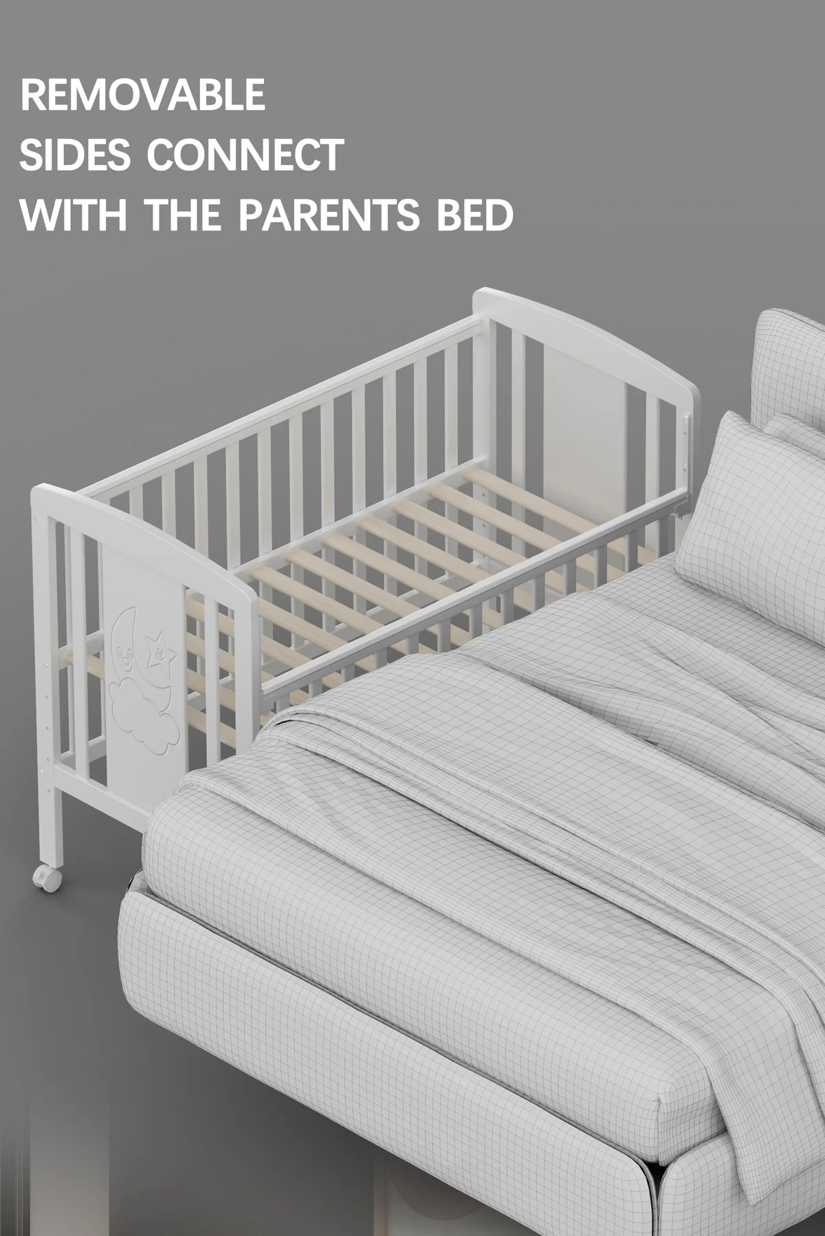 NESTA DRVENI KREVETIĆ DREAMY 120X60CM