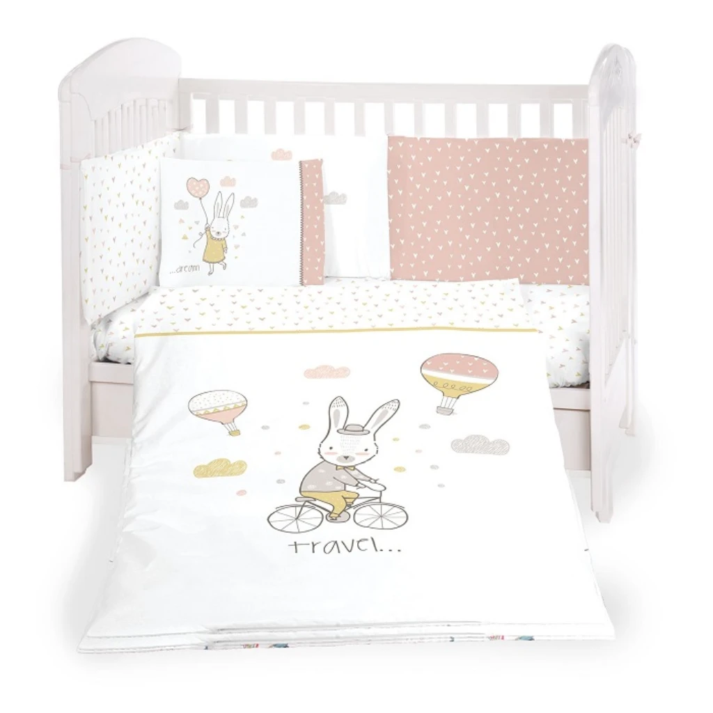 KIKKA BOO POSTELJINA-OGRADICA 60/120 RABBITS IN LOVE