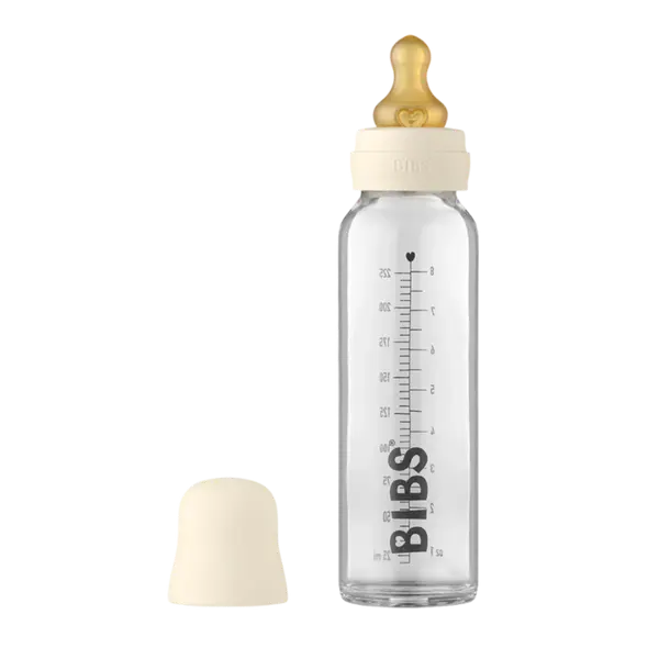 BIBS BABY STAKLENA BOCA KOMPLETAN SET LATEX 225ML IVORY