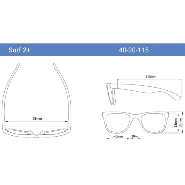 REAL SHADES NAOČALE SURF 2+ BLACK