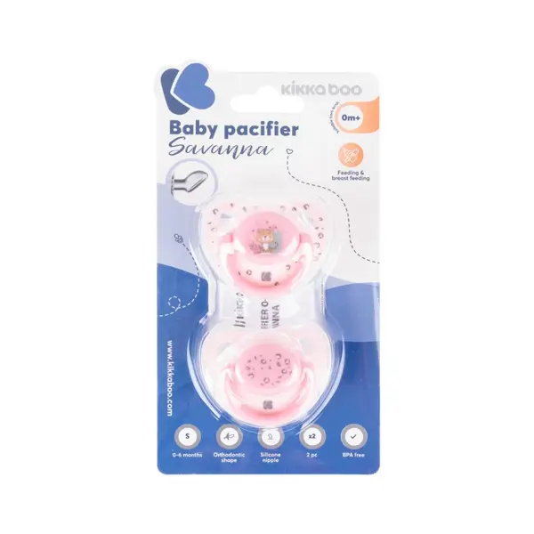 KIKKA BOO DUDA VARALICA SAVANNA 0-6M, 2KOM,PINK