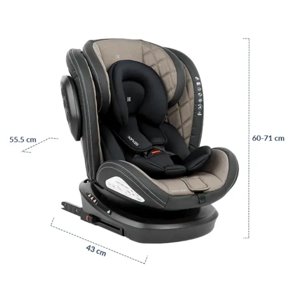 KIKKA BOO AUTOSJEDALICA STARK 0-36KG ISOFIX BLACK