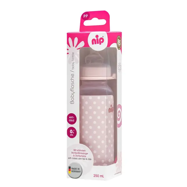 NIP PP BOČICA TRENDY, 250ML, VEL.1, FLOW M, GIRL