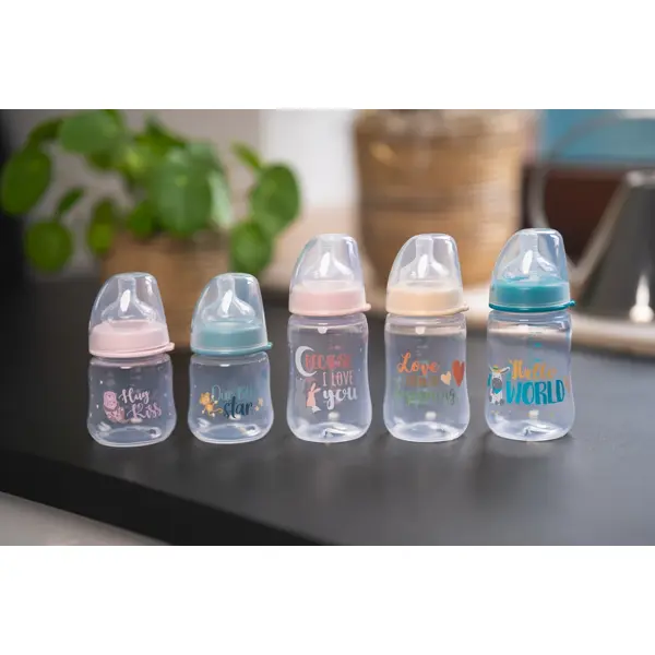NIP PP BOČICA ŠIROKO GRLO, 260ML, VEL.0+, FLOW M, GIRL
