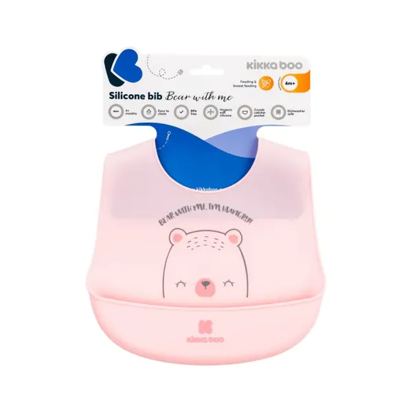 KIKKA BOO SILIKONSKI SIPERAK BEAR WITH,PINK
